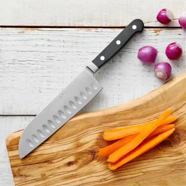 Нож Voeux Classique Santoku с прорезями 18 см - -Voeux Kitchen