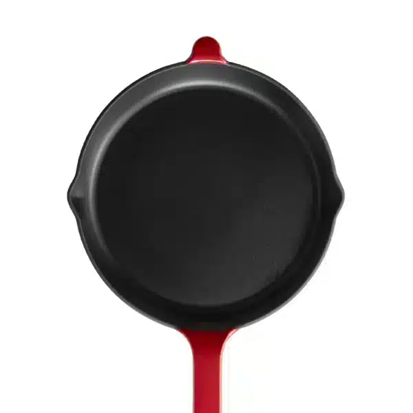 Voeux L'Amour Flat Cast Iron Pan 27 cm Red - -Voeux Kitchen