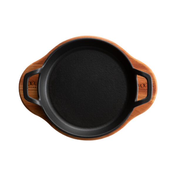 Voeux Amusant Dual Handle Pan 22 cm Orange & Wooden Hot Pad (Kopya) - -Voeux Kitchen